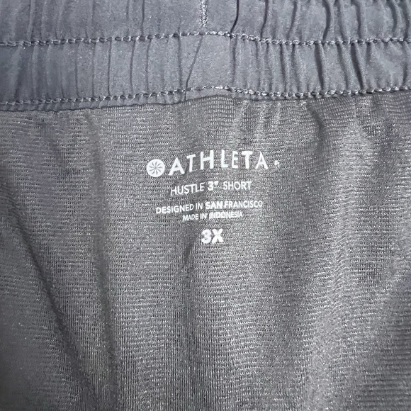 Athleta Black Hustle 3” Athletic Athleisure Shorts Lined Plus Size 3X Stretch - Picture 3 of 5